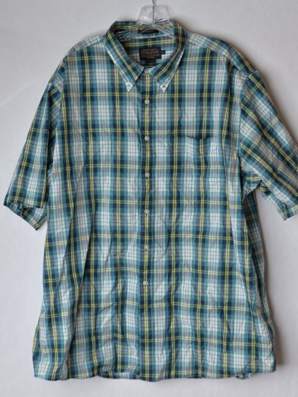 Pendleton Mens 2XL Fremont Short Sleeve Button Down Shirt